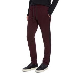 Paige Men's Hutton Slim Fit Track Pants in Currant Size Medium